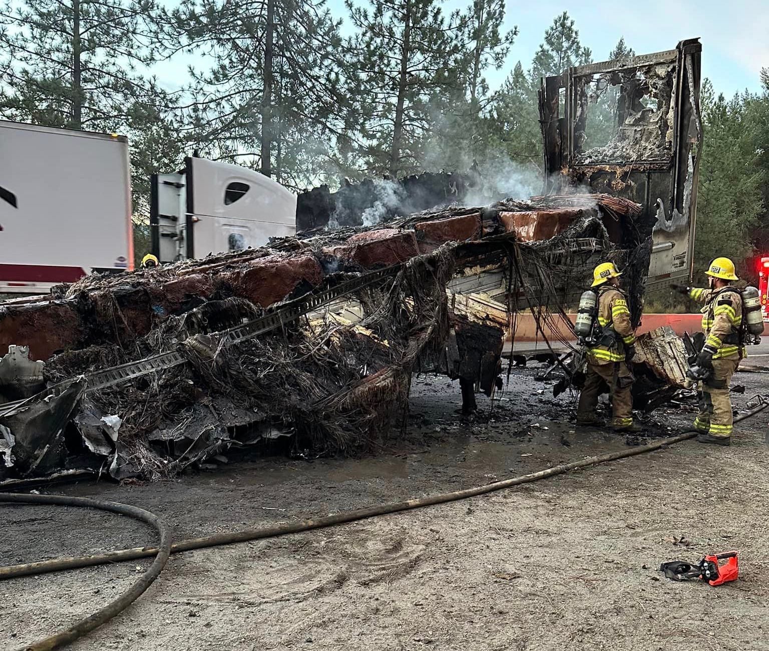 Semi-Truck Full of 40,000 Pounds of Chocolate Goes Up in Blazes in Placer County