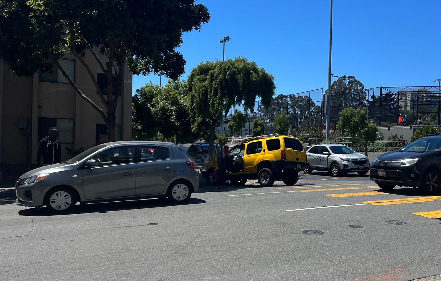 Hit-and-Run Collision Takes Out Utility Pole at Gough and Golden Gate