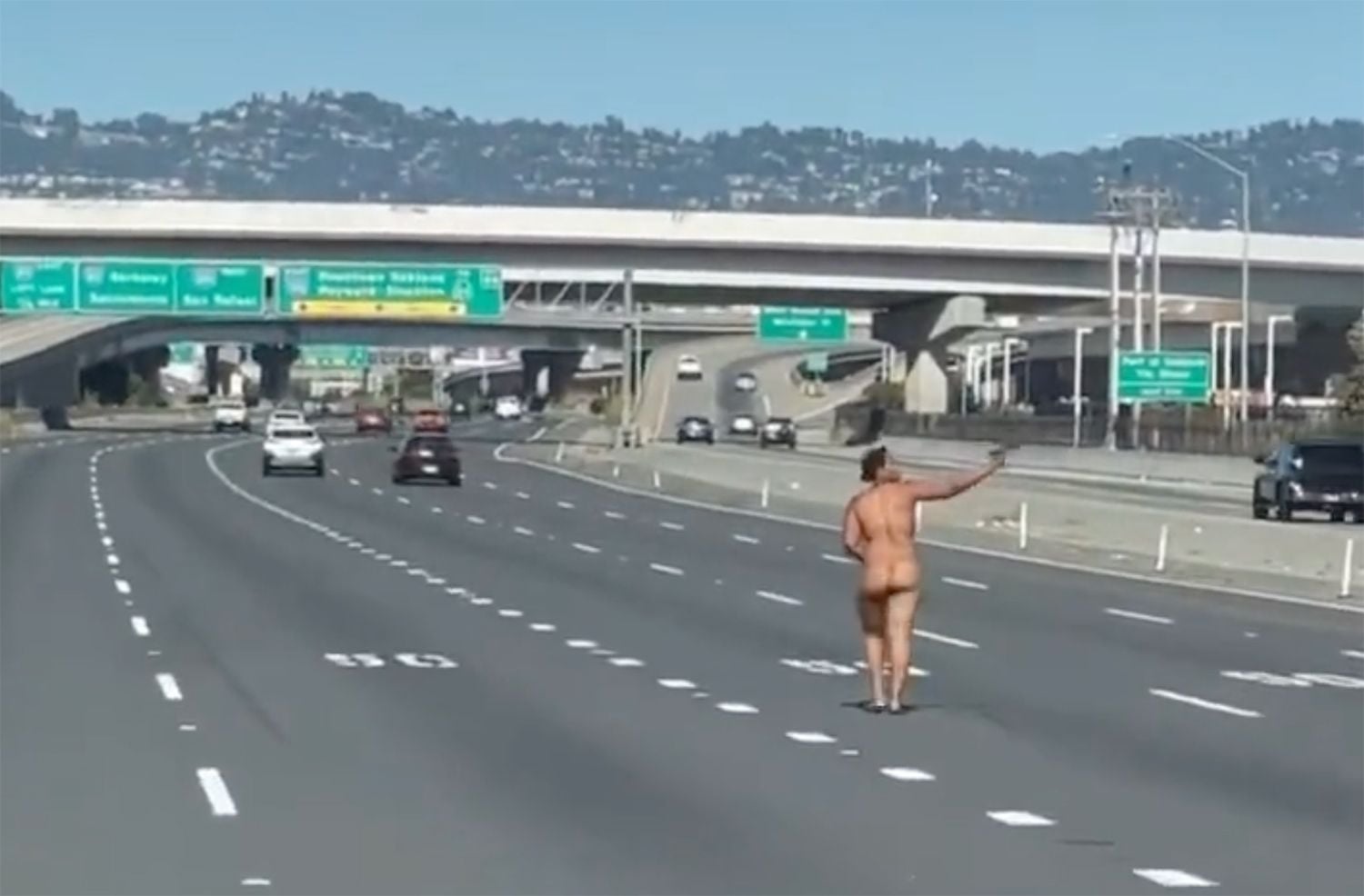Video: Nude Woman Fires Gun Multiple Times Near Bay Bridge Toll Plaza