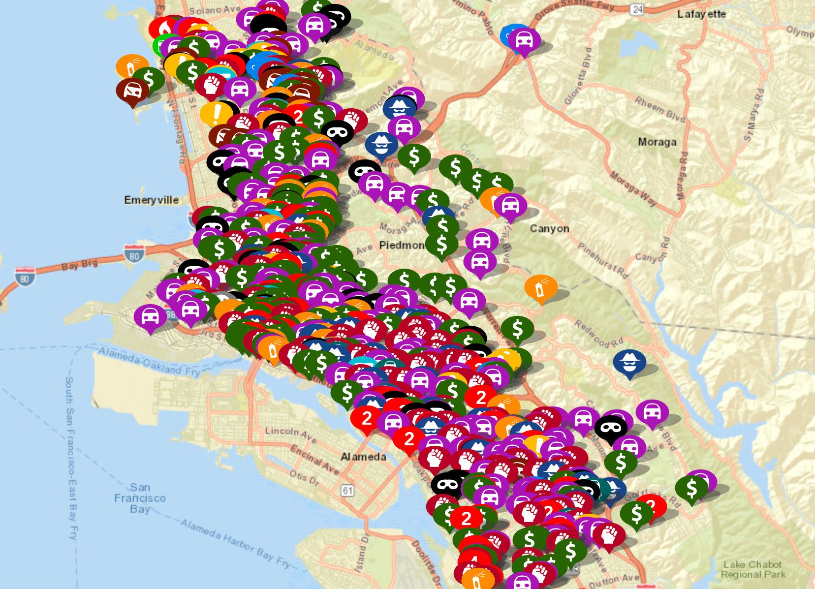 Crime In Oakland Soaring Across The Board According To New Statistics   Crime Map 