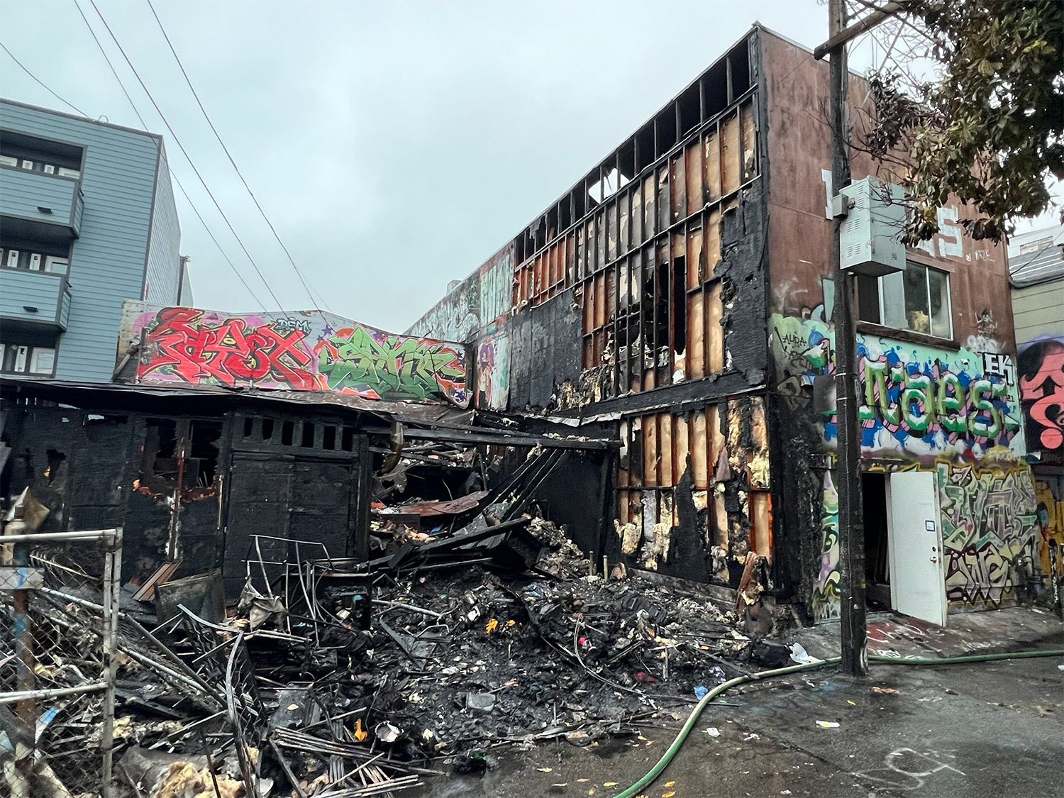 Two-Alarm Fire Destroys Vacant Commercial Building Near Mission and 26th