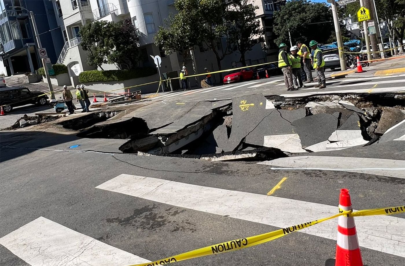 Day Around the Bay: Pac Heights Sinkhole May Take a Week to Fix