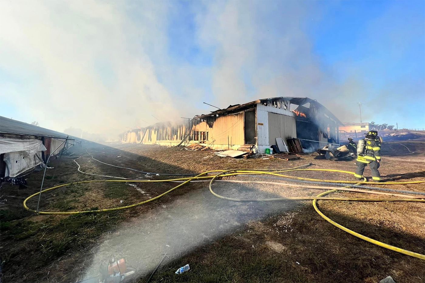 Red-Flag Warning Weekend Included Brush Fire In Benecia, Several Barns Destroyed In Petaluma Blaze