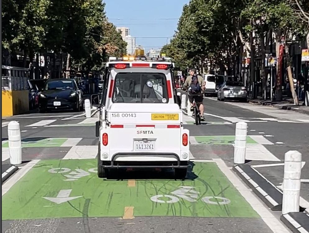 Valencia Street Center Bike Lane Causing Confusion, Exasperated Shops Say It's Ruining Business