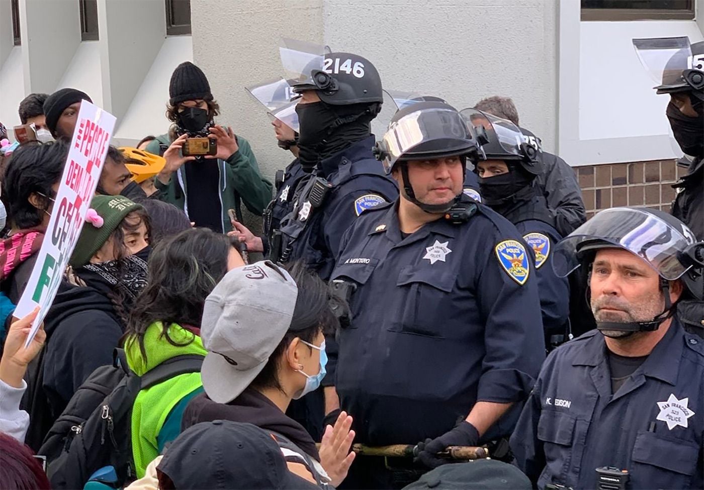 Traffic Grinds to Standstill In SoMa as APEC Protesters Block Fifth and Mission Streets