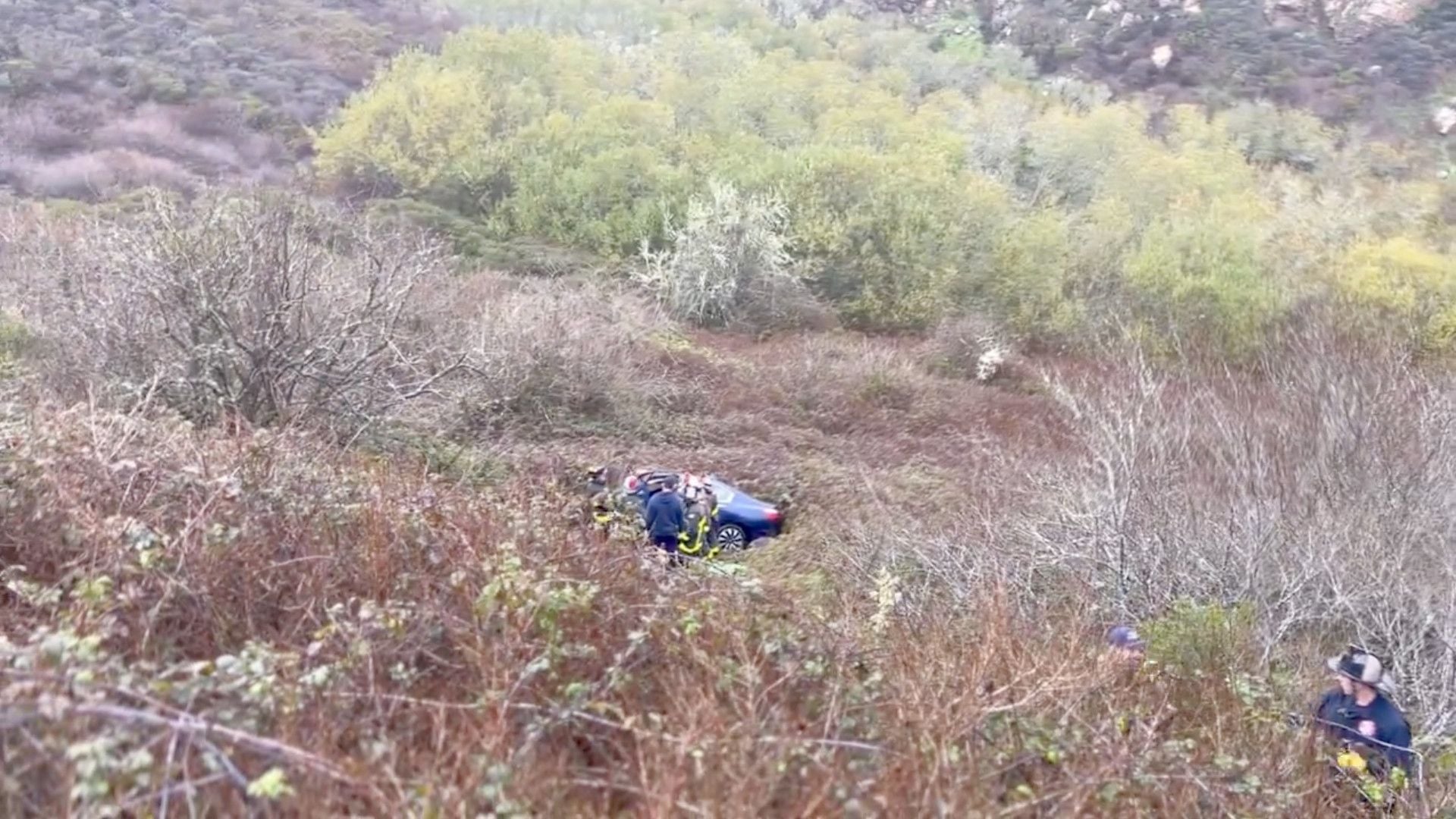 Car Flips and Falls 150 Feet Down Glen Canyon Park Hillside, Both Passengers Survive With Just Minor Injuries