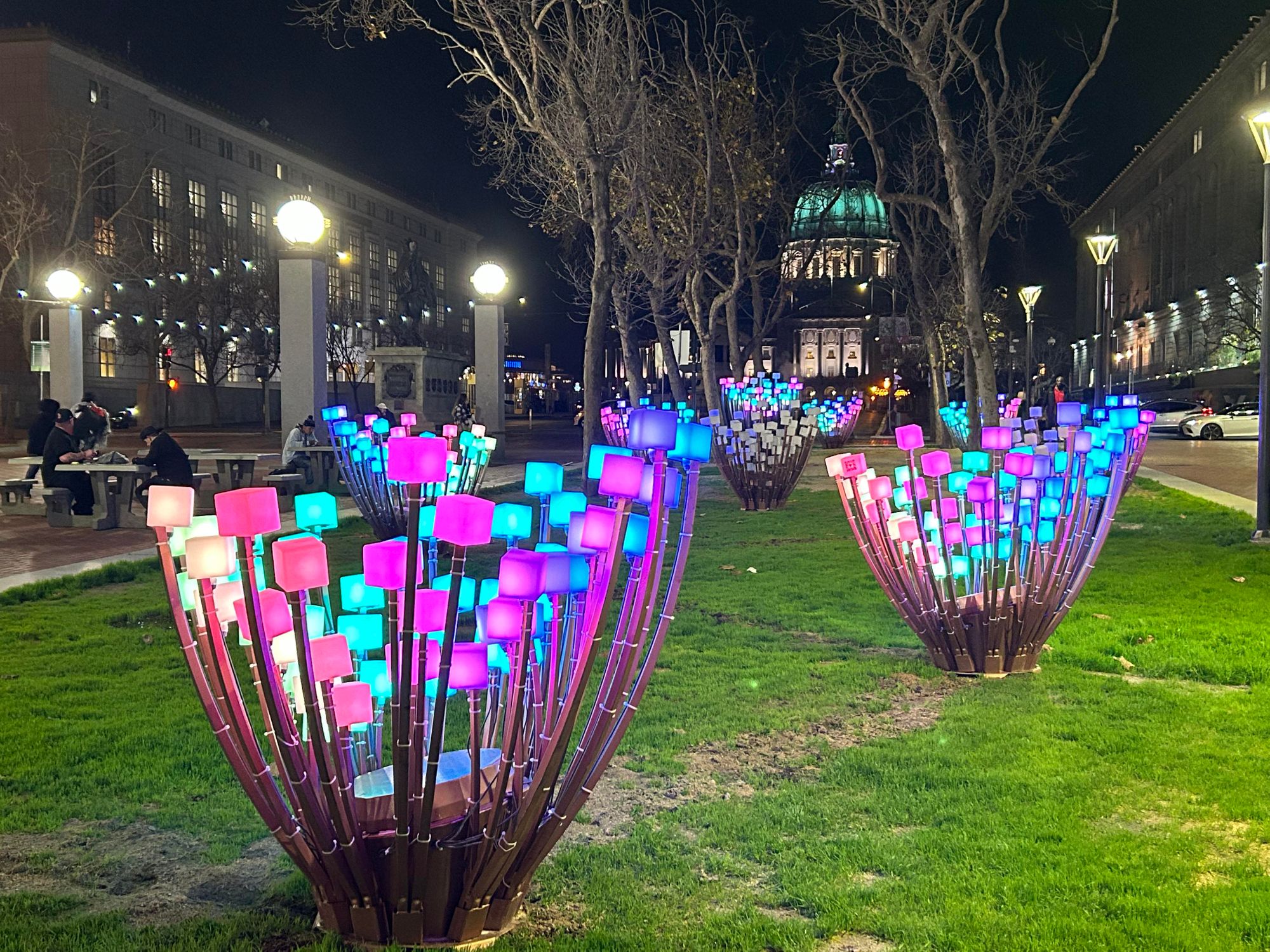 The LED Forest ‘Entwined’ Has Now Sprouted Up at Civic Center, Too