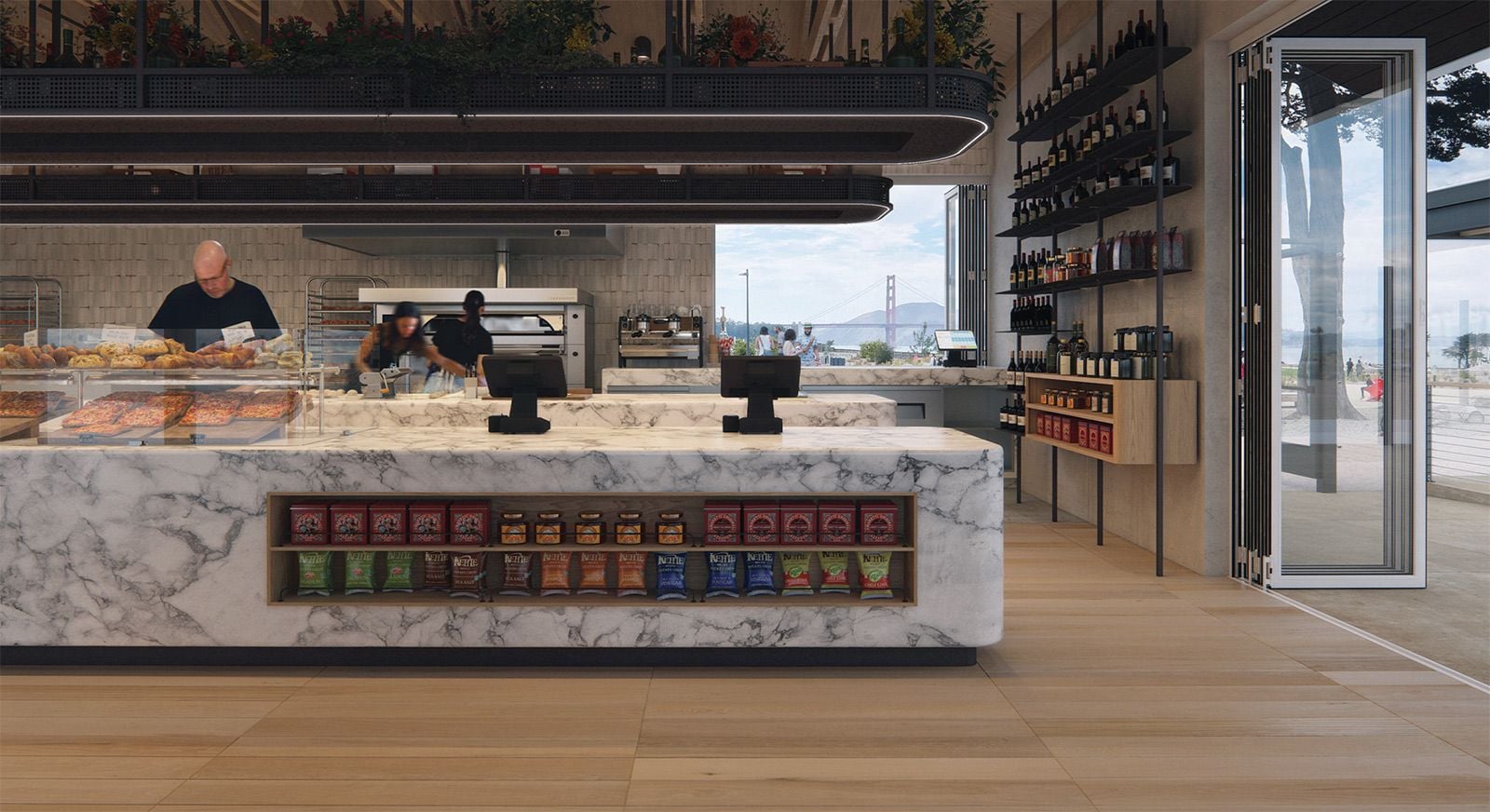 New Fast-Casual Cafe and Pizzeria With Golden Gate Views Opening In the Presidio