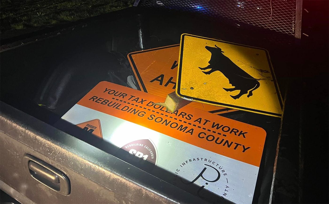 Day Around the Bay: Sonoma Teens Caught Stealing Cow-Crossing Sign, Others
