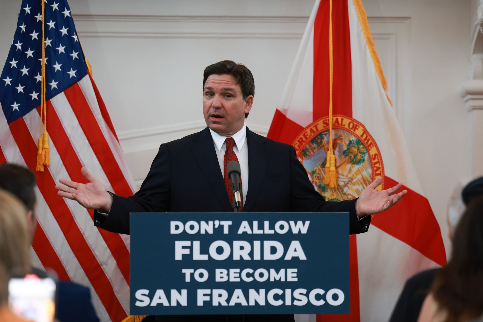 Defeated Ron DeSantis Still Campaigning on ‘Don’t Allow Florida to Become San Francisco’ Kick