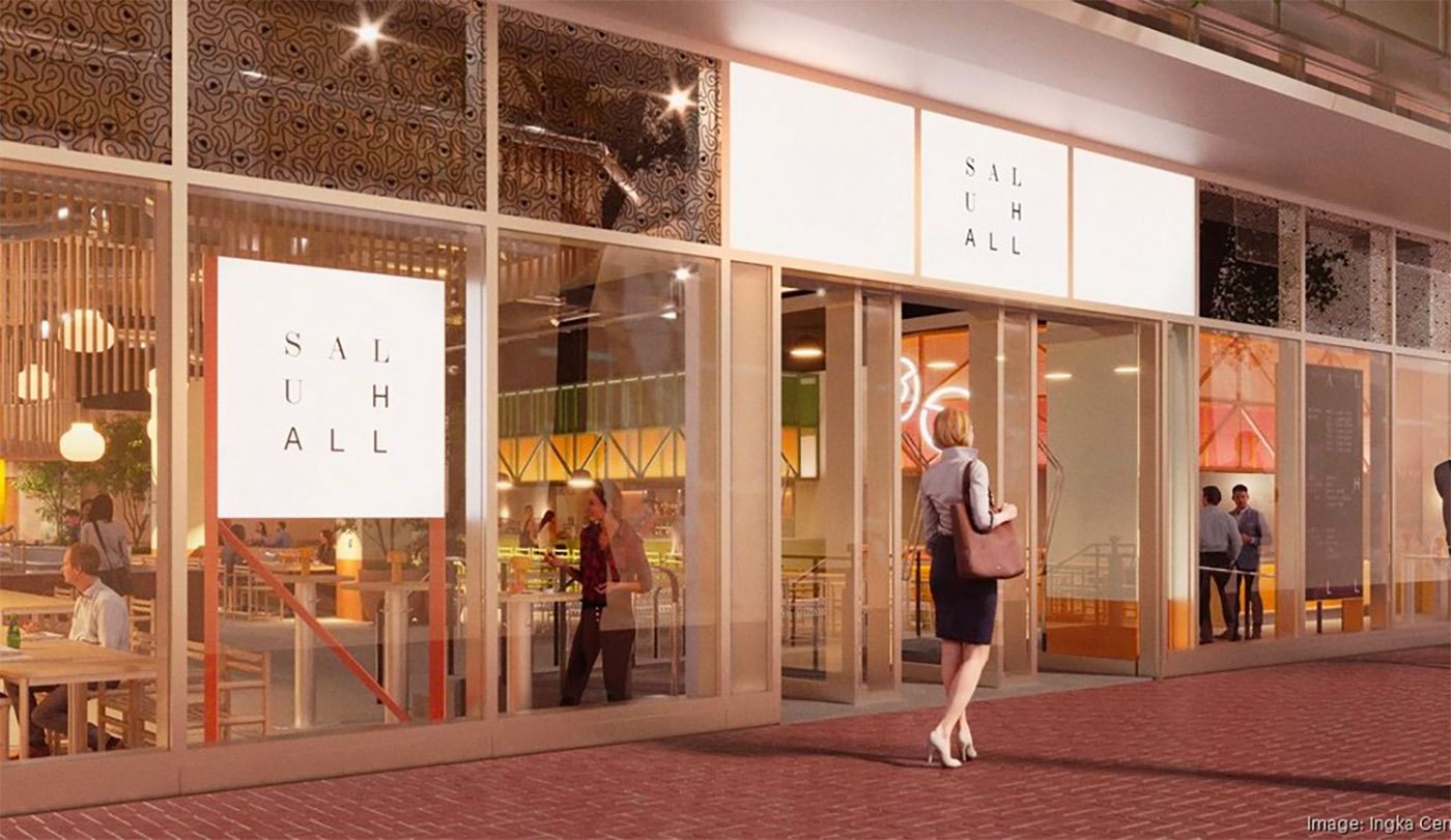 IKEA-Adjacent Food Hall Readies for Mid-April Opening Featuring Vegan Tacos, Bakery, Burgers, and Beer