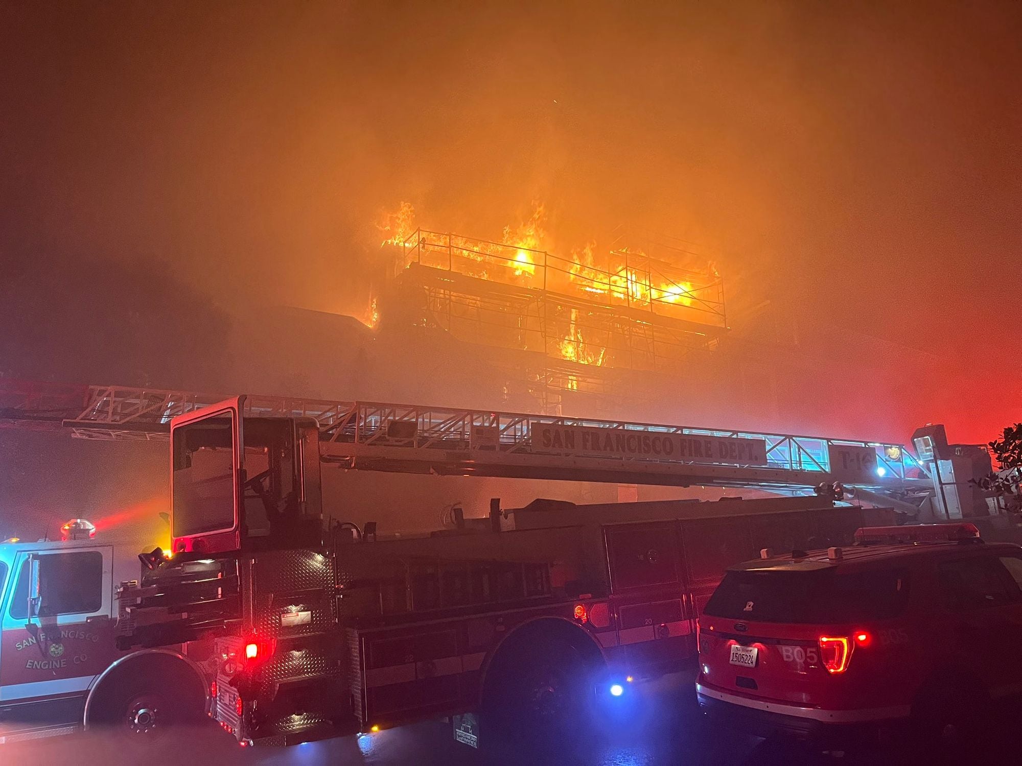 Early Morning Two-Alarm Fire Consumes Vacant Presidio Heights Building
