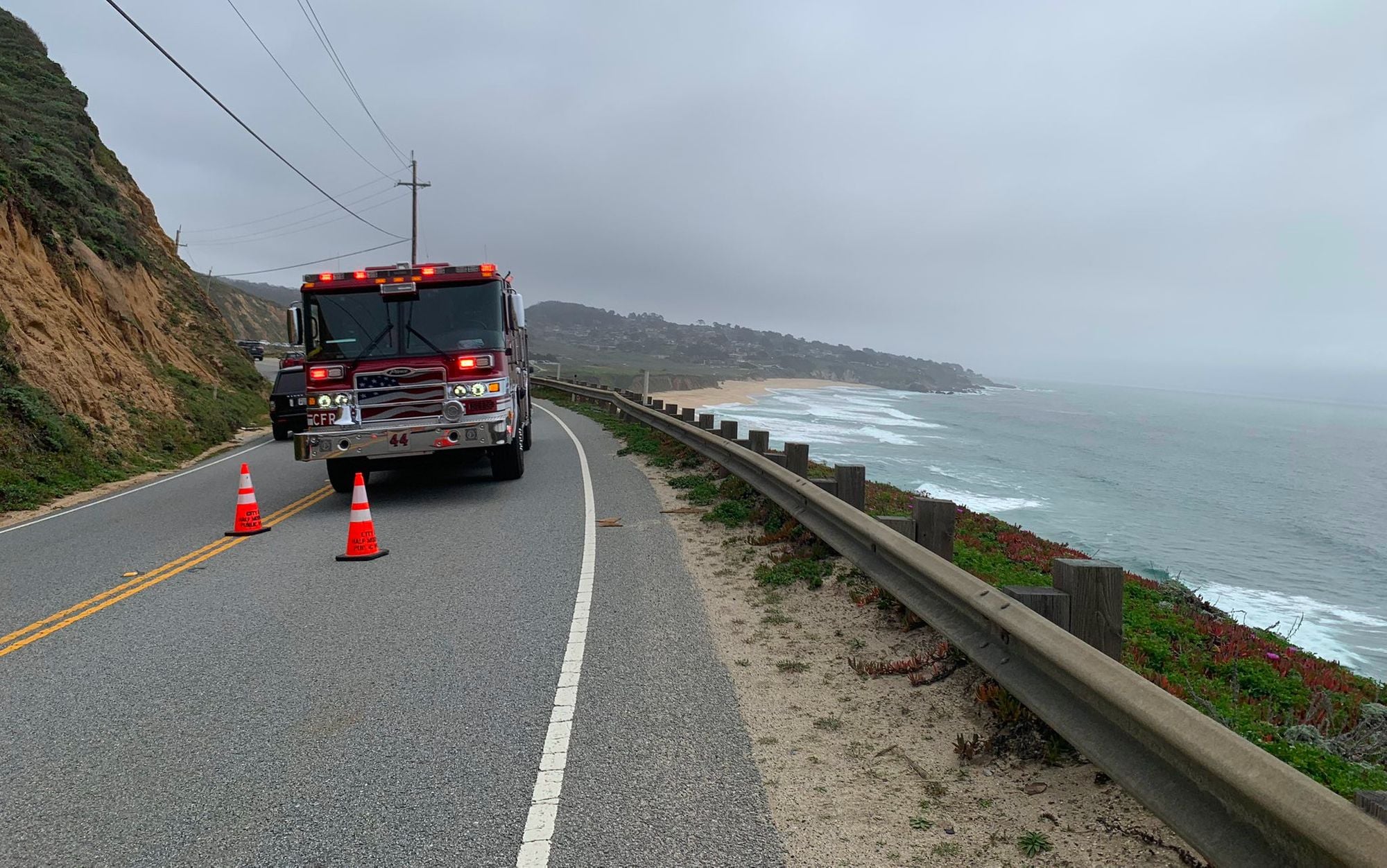 One Dead After Car Goes Off Cliff Along Highway 1 in Coastal San Mateo County