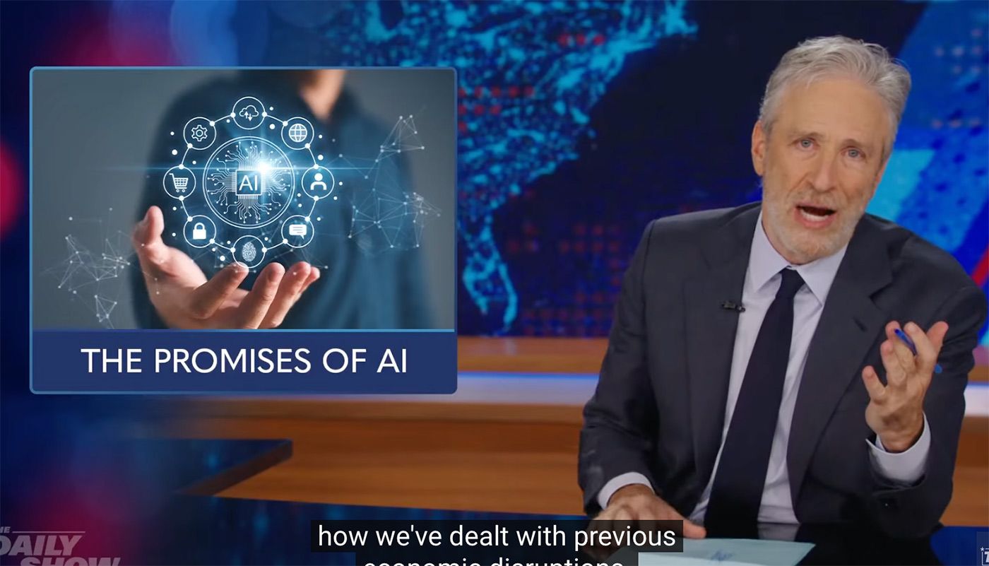 Jon Stewart Says He Parted Ways With Apple Because They Wouldn't Let Him Talk About AI, or China, or Talk to the FTC
