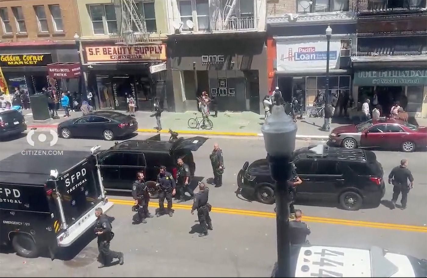 [Update] Swarm of Cops on SF's Sixth Street Looking for Shooting Suspect, Who Is Still at Large