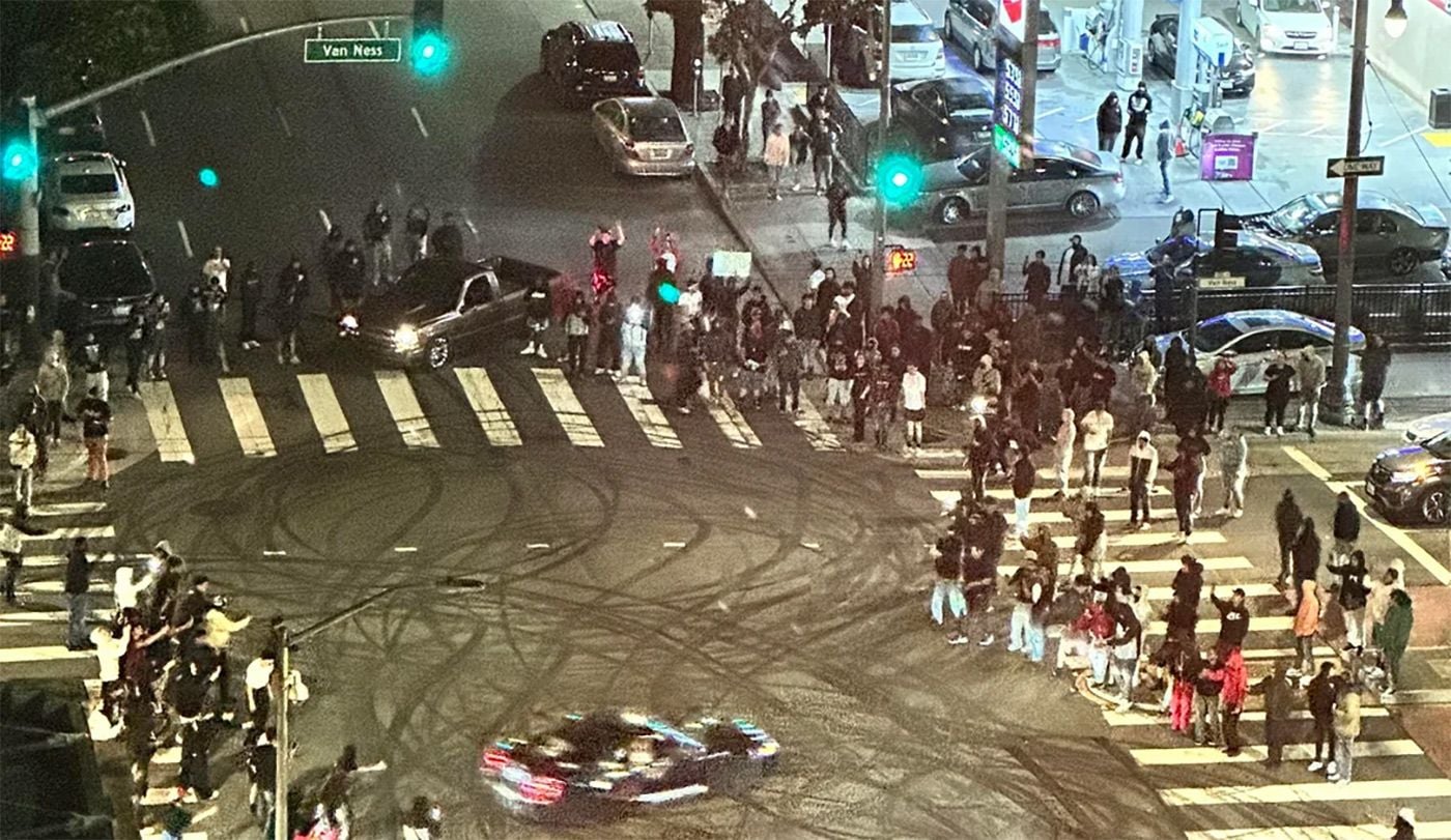 There Was a Saturday Sideshow On Van Ness Avenue, In the Middle of SF