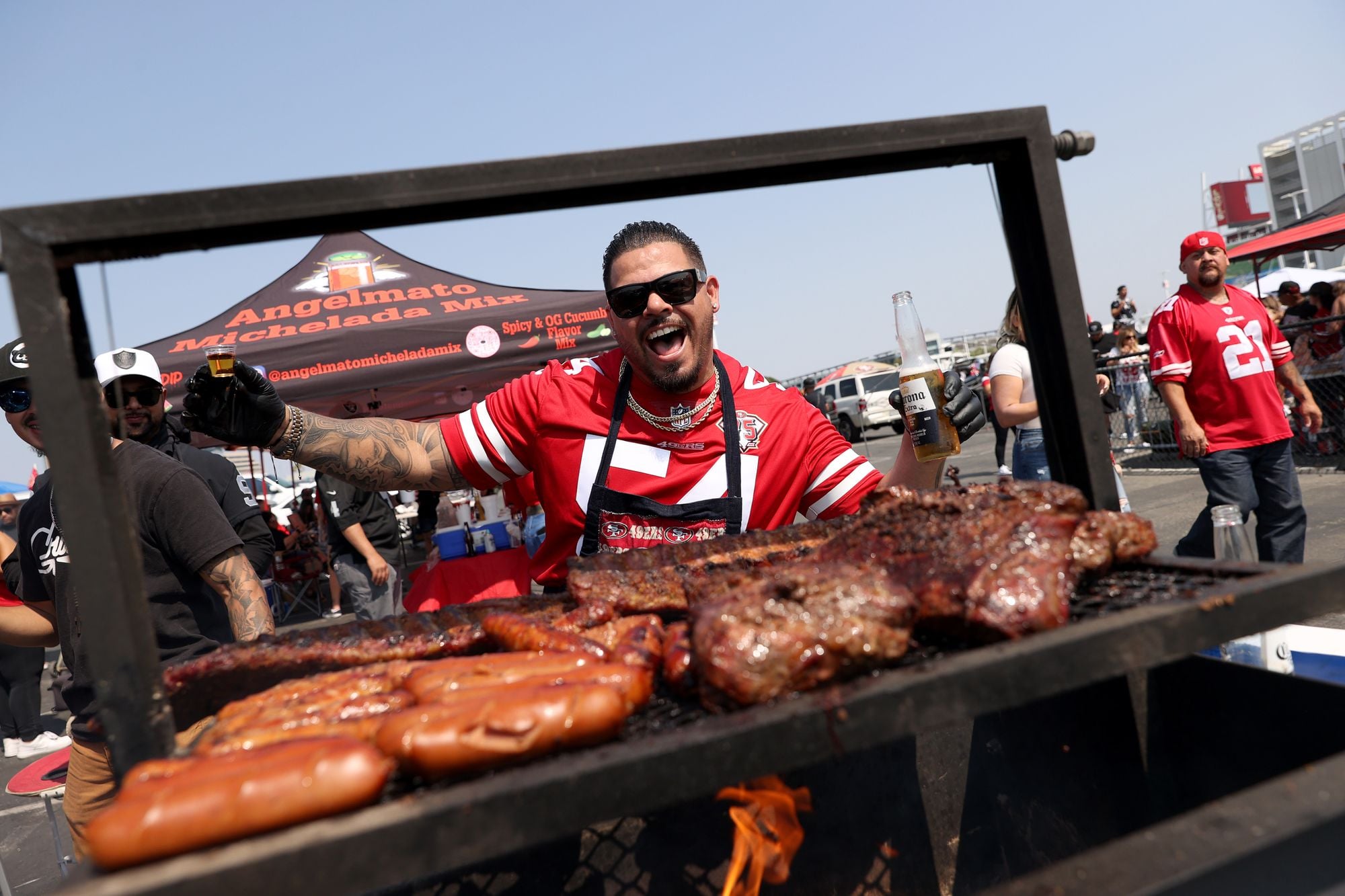 49ers Fans Were Already Lined Up at Noon to Get Into Levi’s Stadium Parking Lot for Tonight’s Season Opener