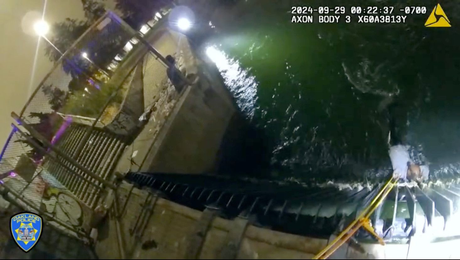 Dramatic Video Shows Oakland Police Rescue Drowning Man From Lake Merritt Channel
