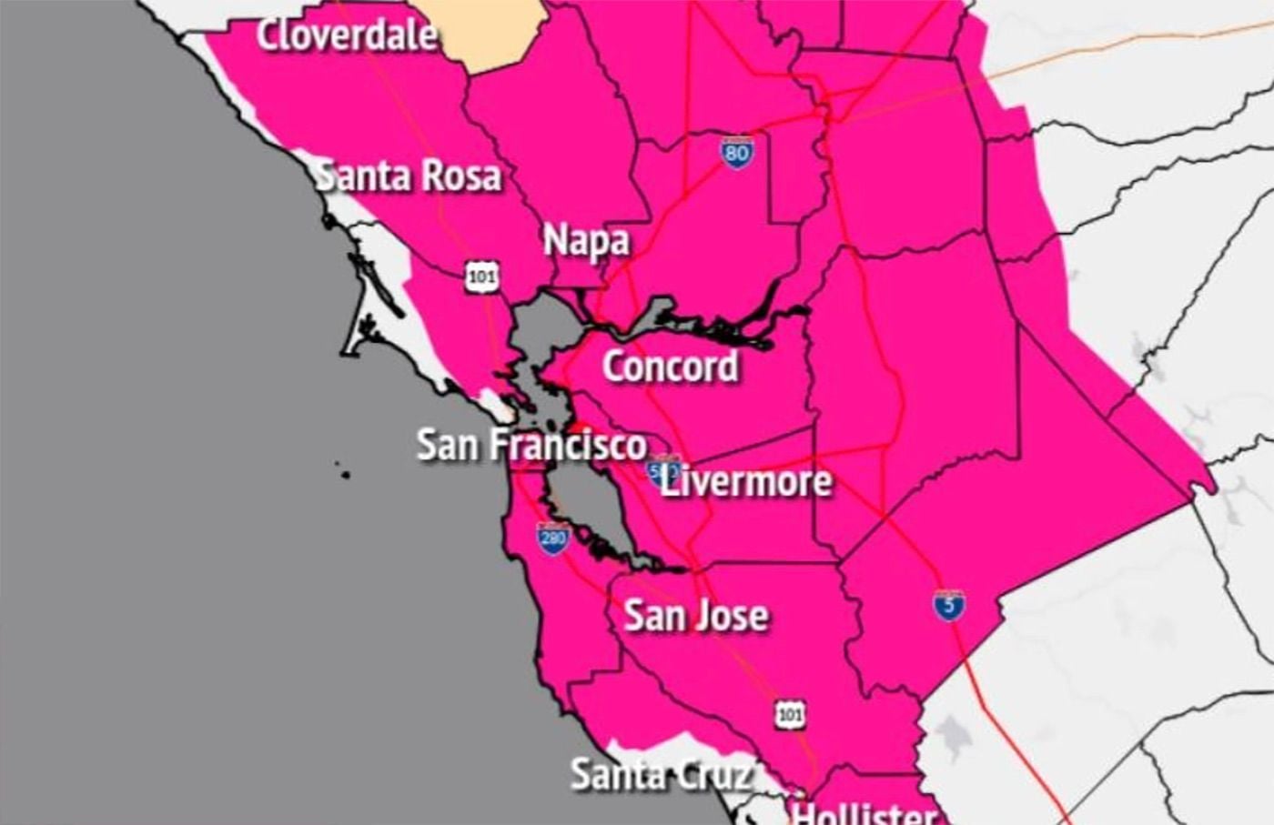 Red Flag Warning Issued For Bay Area Starting Thursday, and Yes, San Francisco Is Included