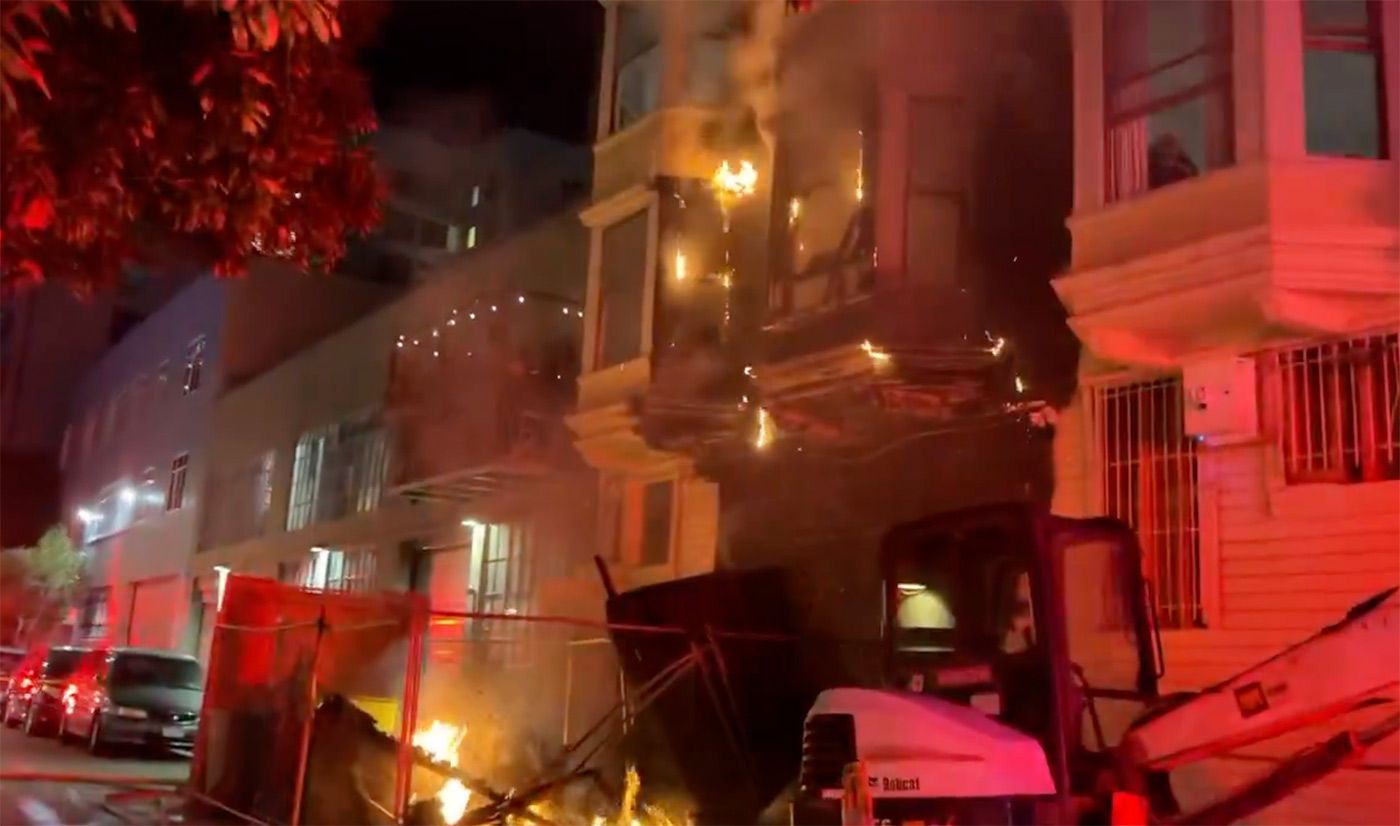Fire Heavily Damages Four-Story Residential Building In SoMa