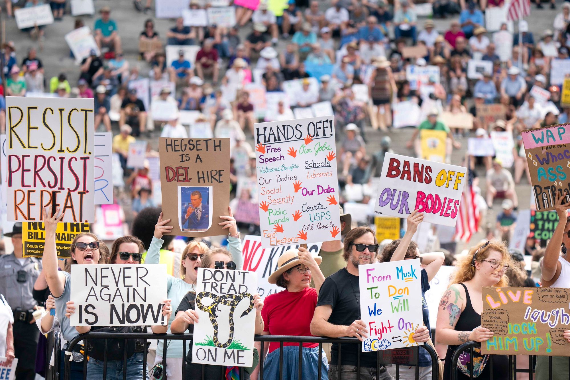 Thousands Attend ‘Hands Off’ Anti-Trump Protests Across Bay Area, Nationwide