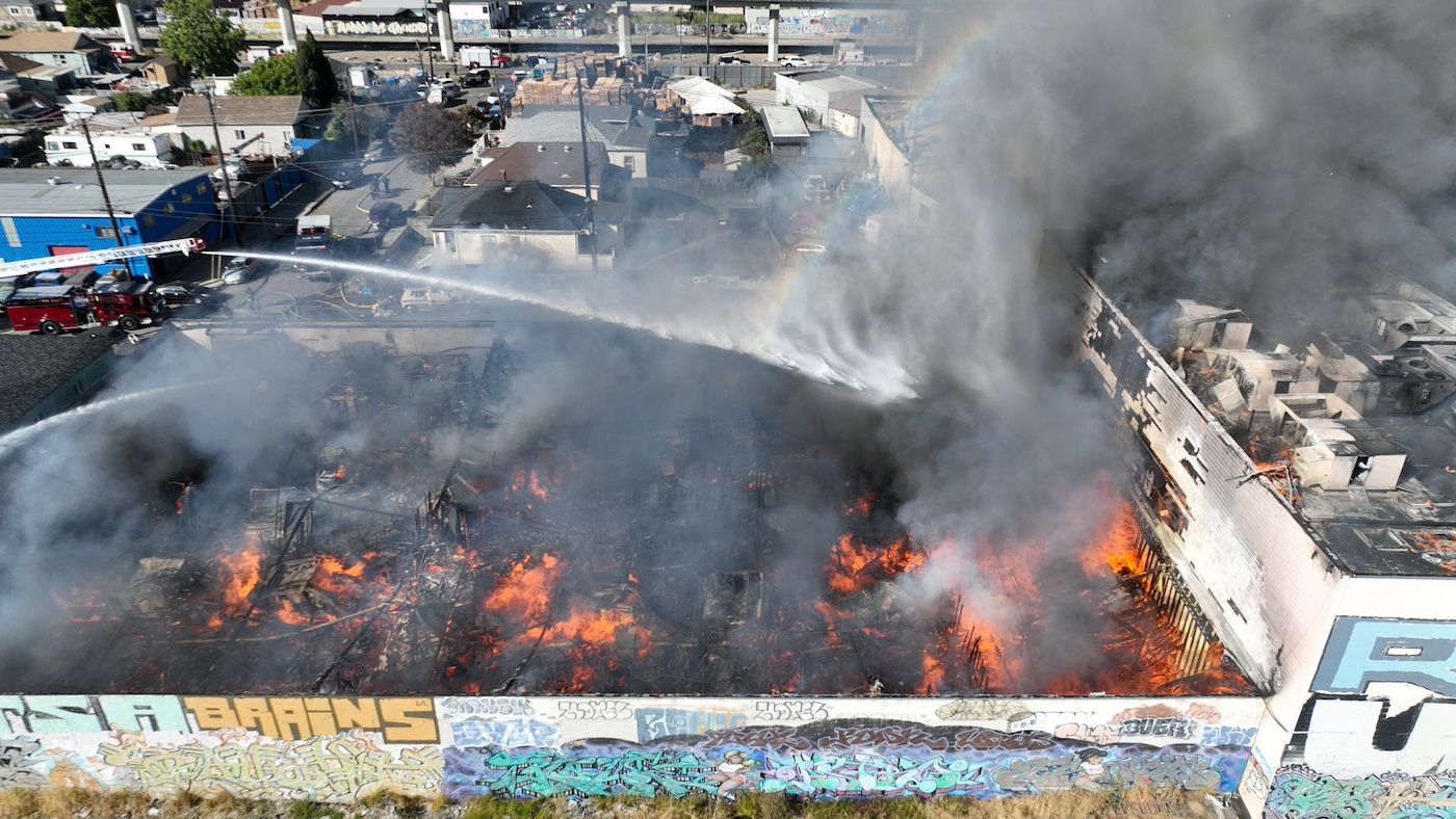 75 Firefighters Respond to East Oakland Warehouse Fire, Suspected Grow Operation