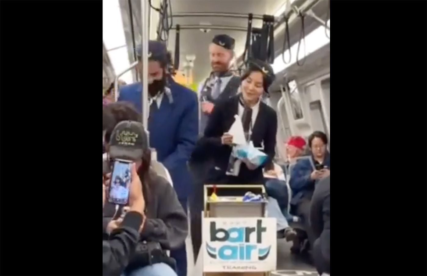 Jokers Pretend to Be Flight Attendants, Bring Beverage Cart on BART