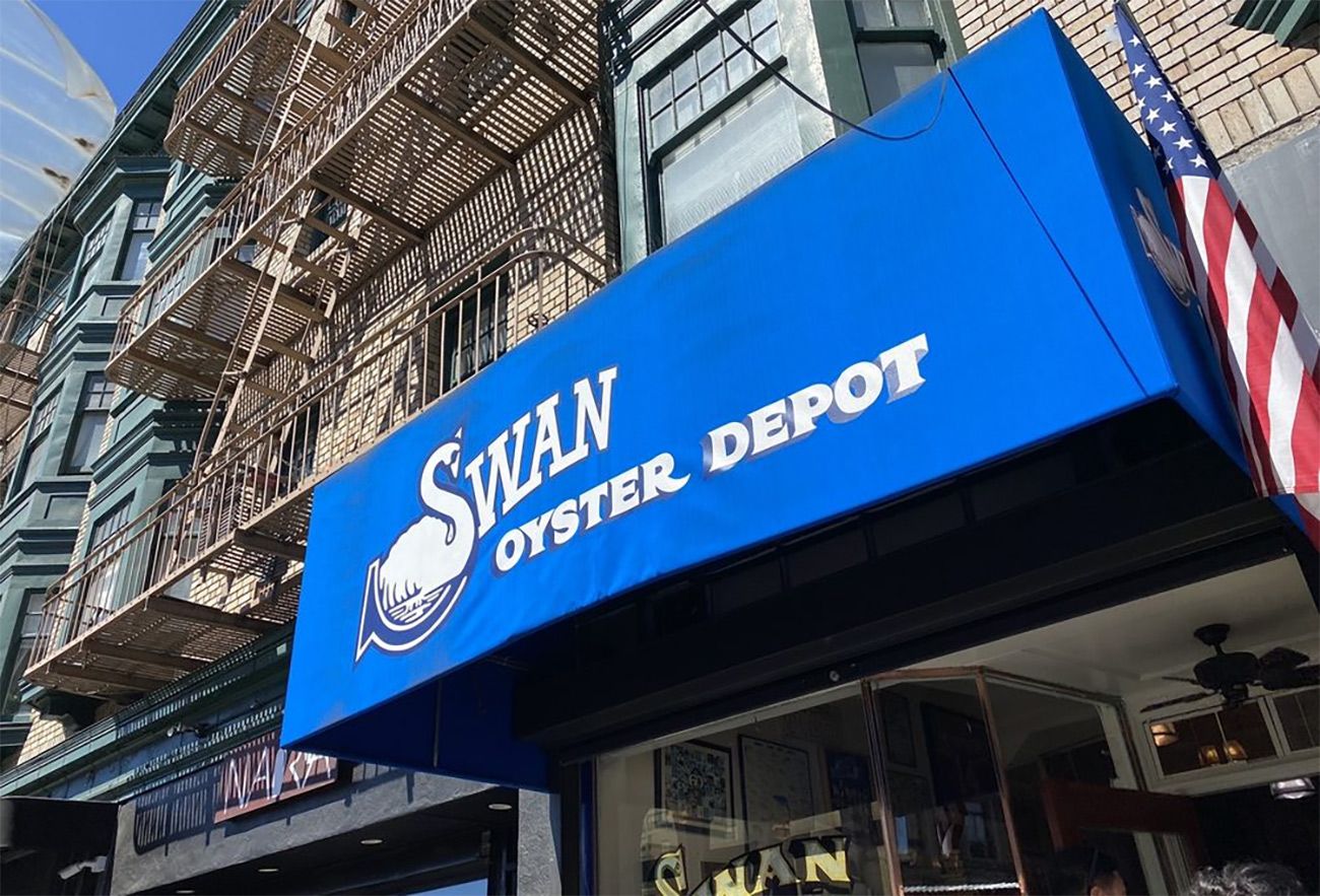 MAGA Hat Reportedly Spotted Behind Counter at Swan Oyster Depot, Prompting Yelp Revolt