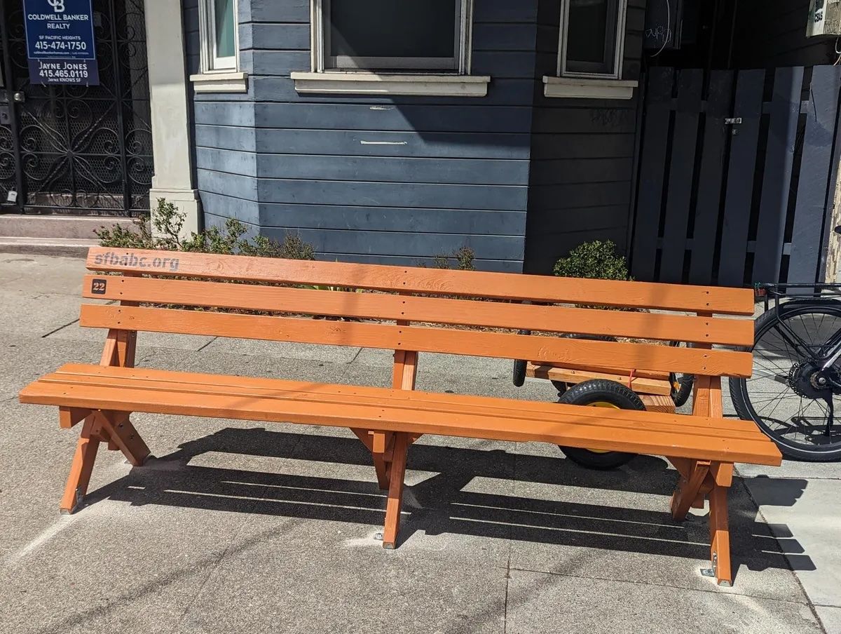 ‘Guerrilla Bench’ Activists Back At It, Install 12 More Lovely But Unauthorized Benches at Muni Stops