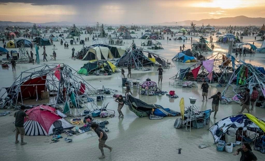 Burning Man Attendee Gets Electrocuted and Airlifted Out, as Flooding Remains a Problem This Year