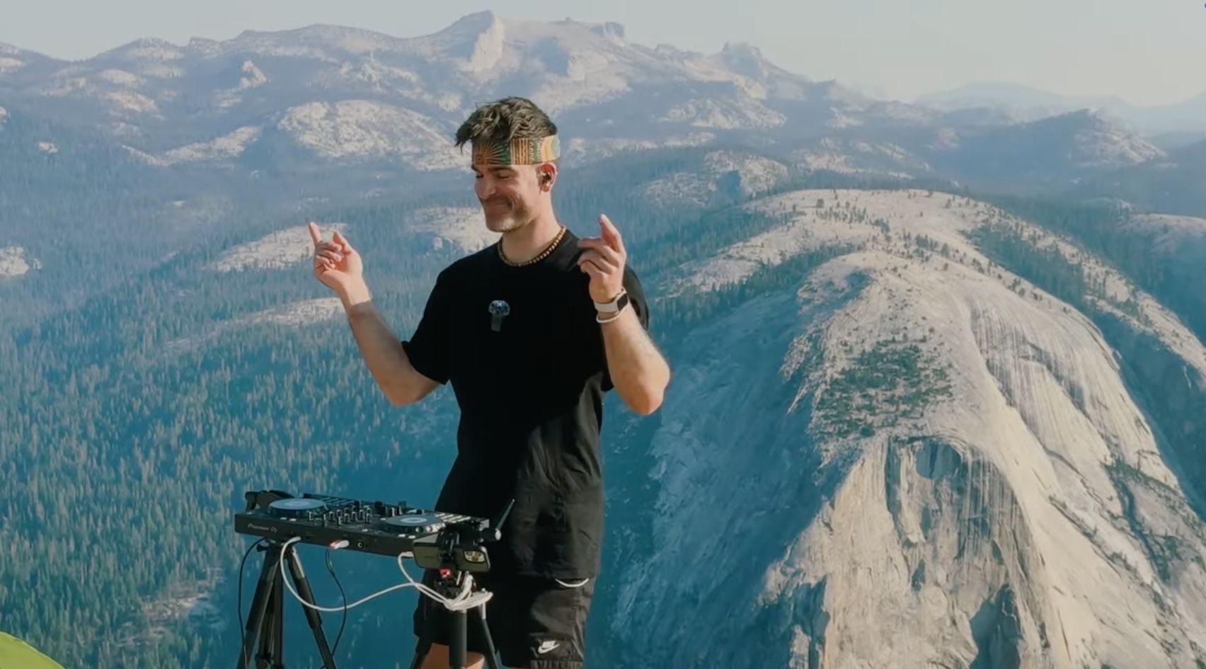 Watch: NorCal DJ Spins a Set at the Top of Yosemite's Half Dome, Lugs Gear All the Way Up There With Him