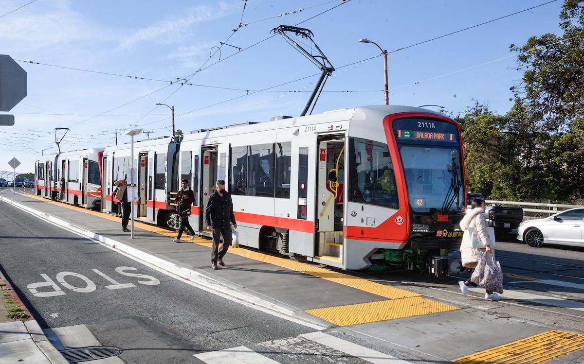 Car Collides With Muni Train on 19th Avenue, Flips Over