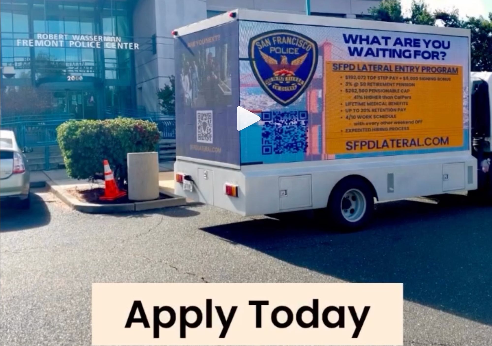 SFPD Royally Pisses Off Other Police Departments With Hiring Billboard Right In Their Parking Lots