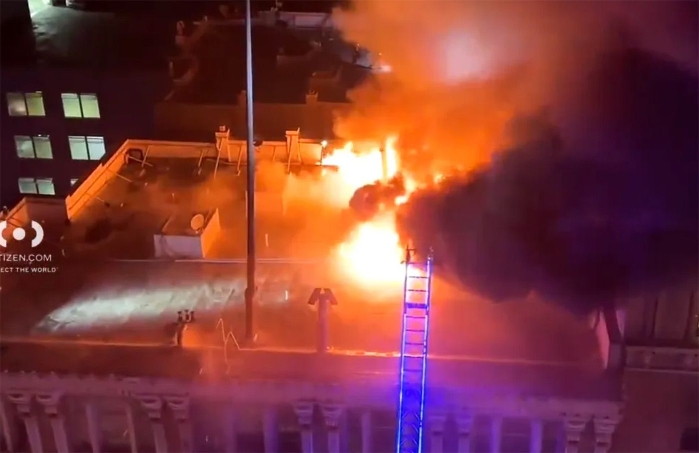 Six-Story Apartment Building Next to Golden Gate Theater Goes Up In Flames, 45 Displaced