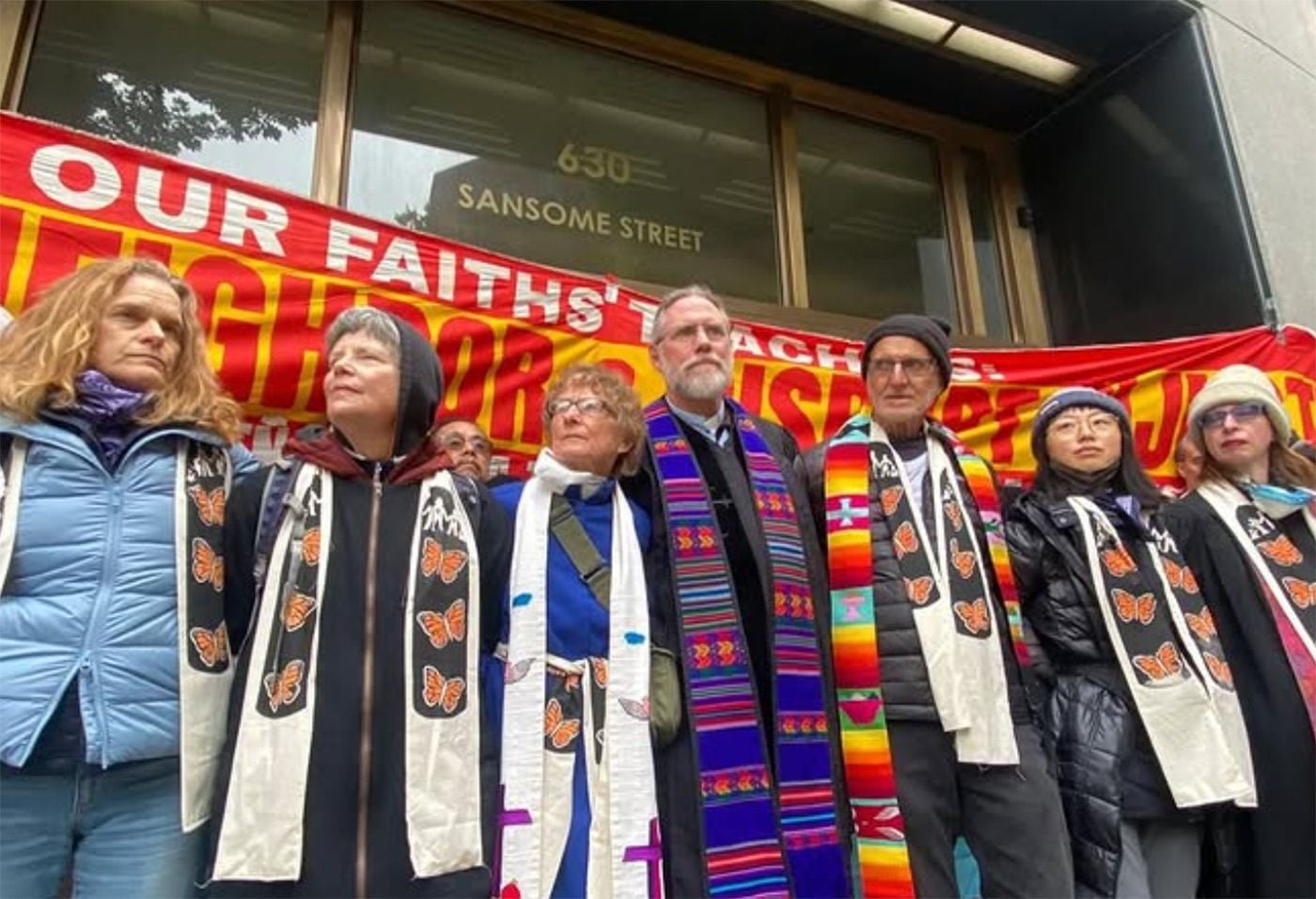 Faith Leaders Arrested After Dozens Chain Themselves Outside SF Immigration Court