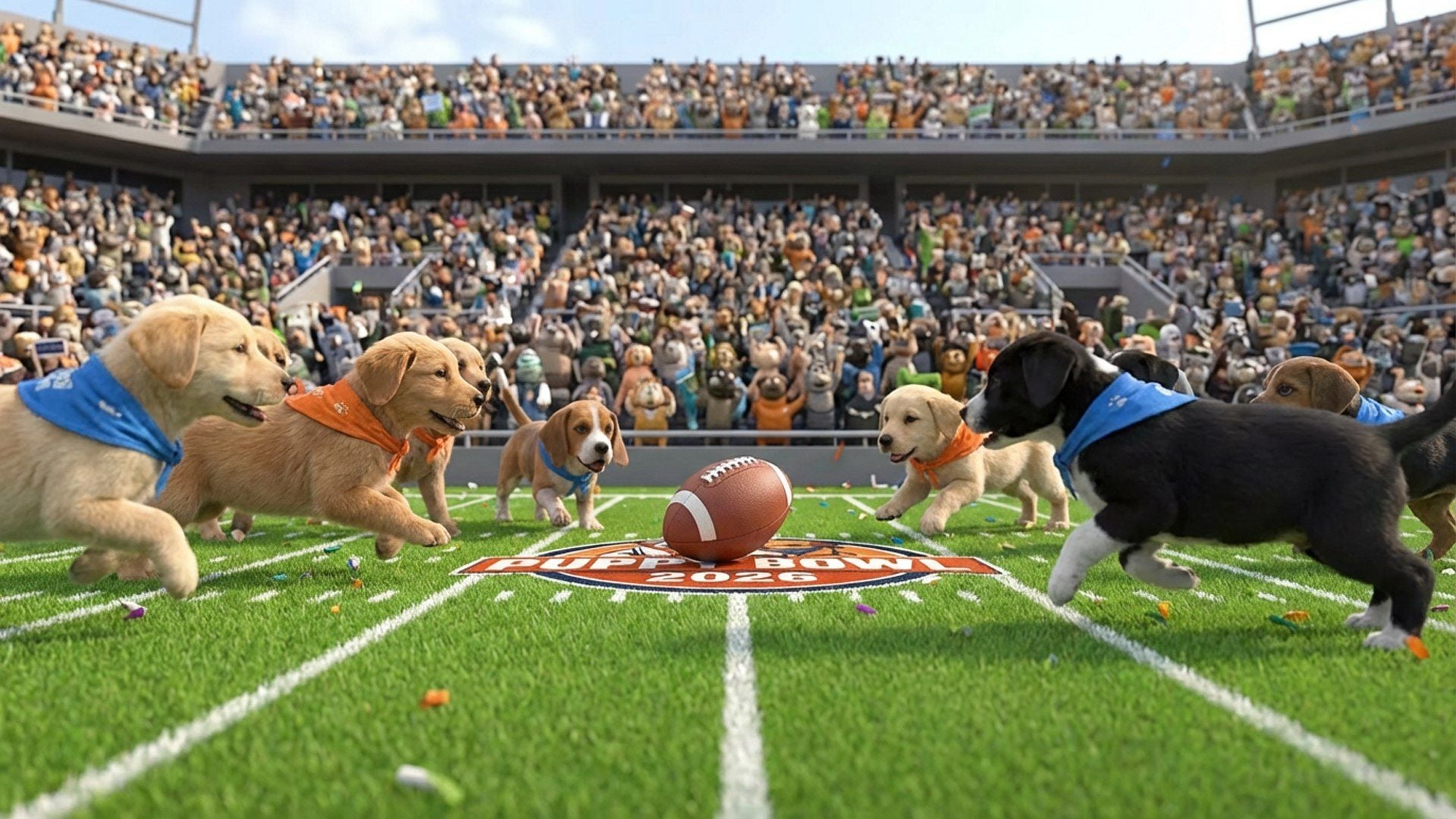 Puppy Bowl Reveals 2026 Lineup, SF Stray Will Be Featured Competitor