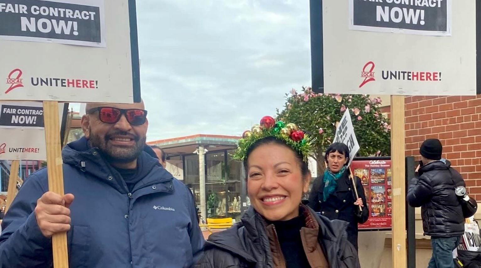 Ghirardelli Workers Hold One-Day Strike on Valentine's Day at Fisherman's Wharf
