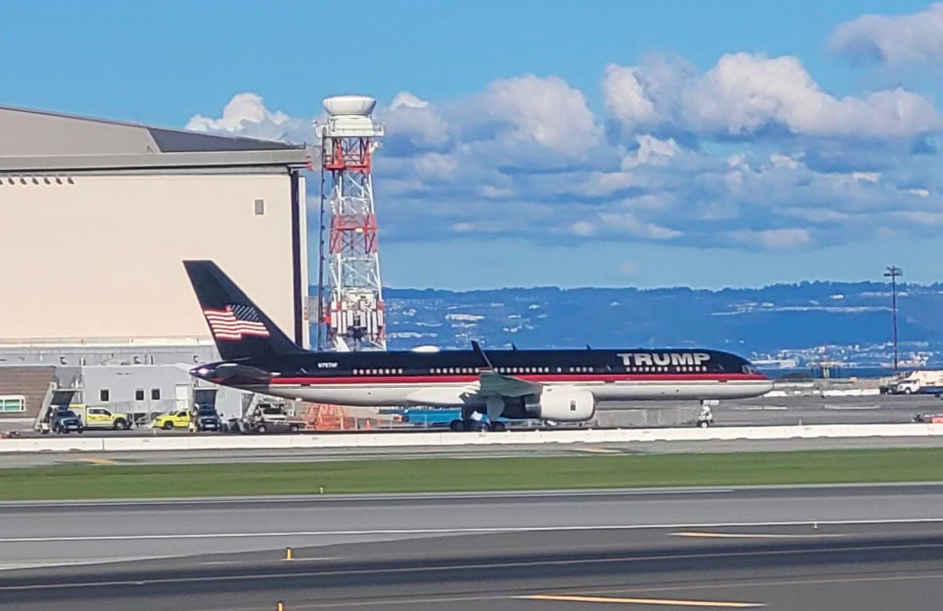 Trump’s Garish Trump Force One Airplane Popped Into SFO Monday for Some Reason