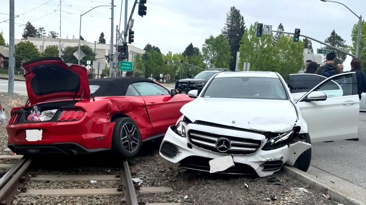 Suspect 'Late for Work' Takes CHP on High-Speed Chase, Crashes on Active Railroad Track