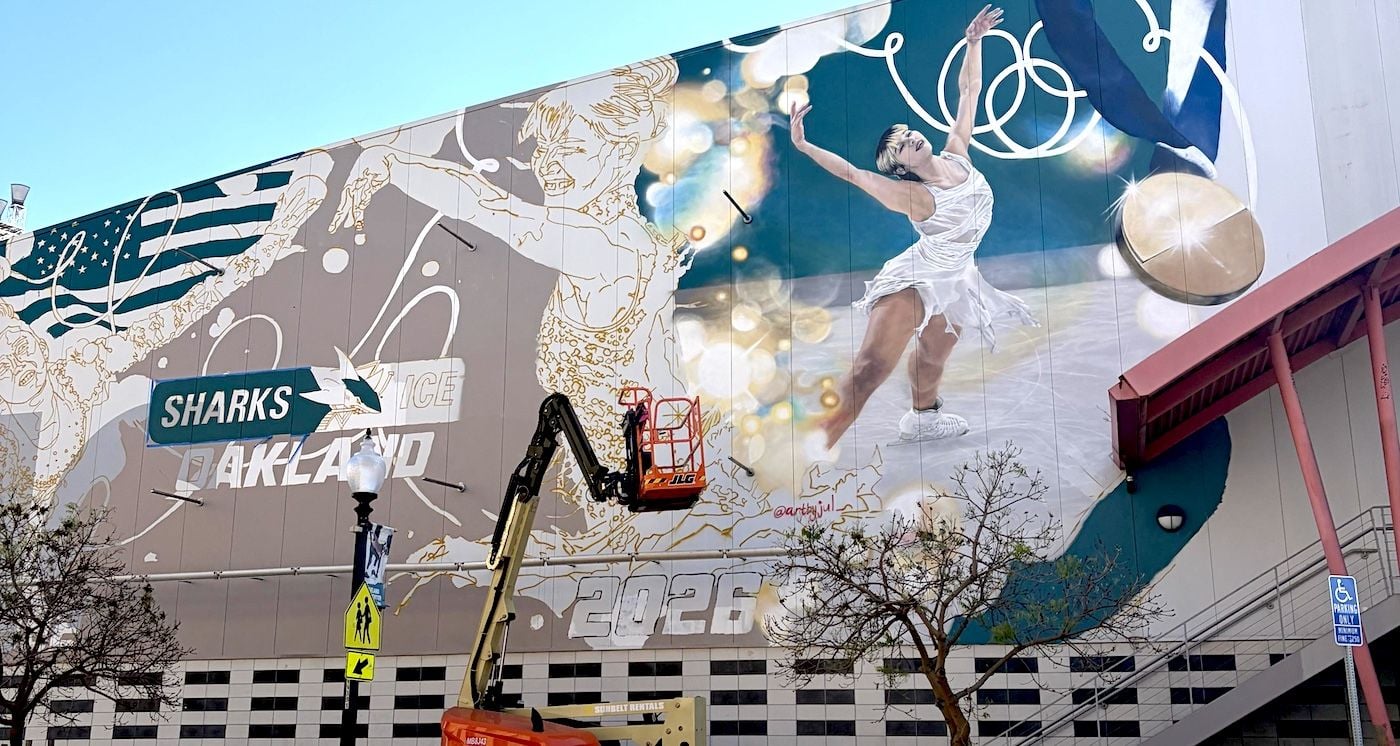 New Mural at Oakland Ice Center Pays Tribute to Skaters Alysa Liu and Kristi Yamaguchi