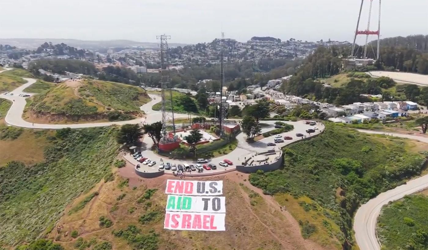 Activists Unfurl Anti-Israel Banner on Twin Peaks