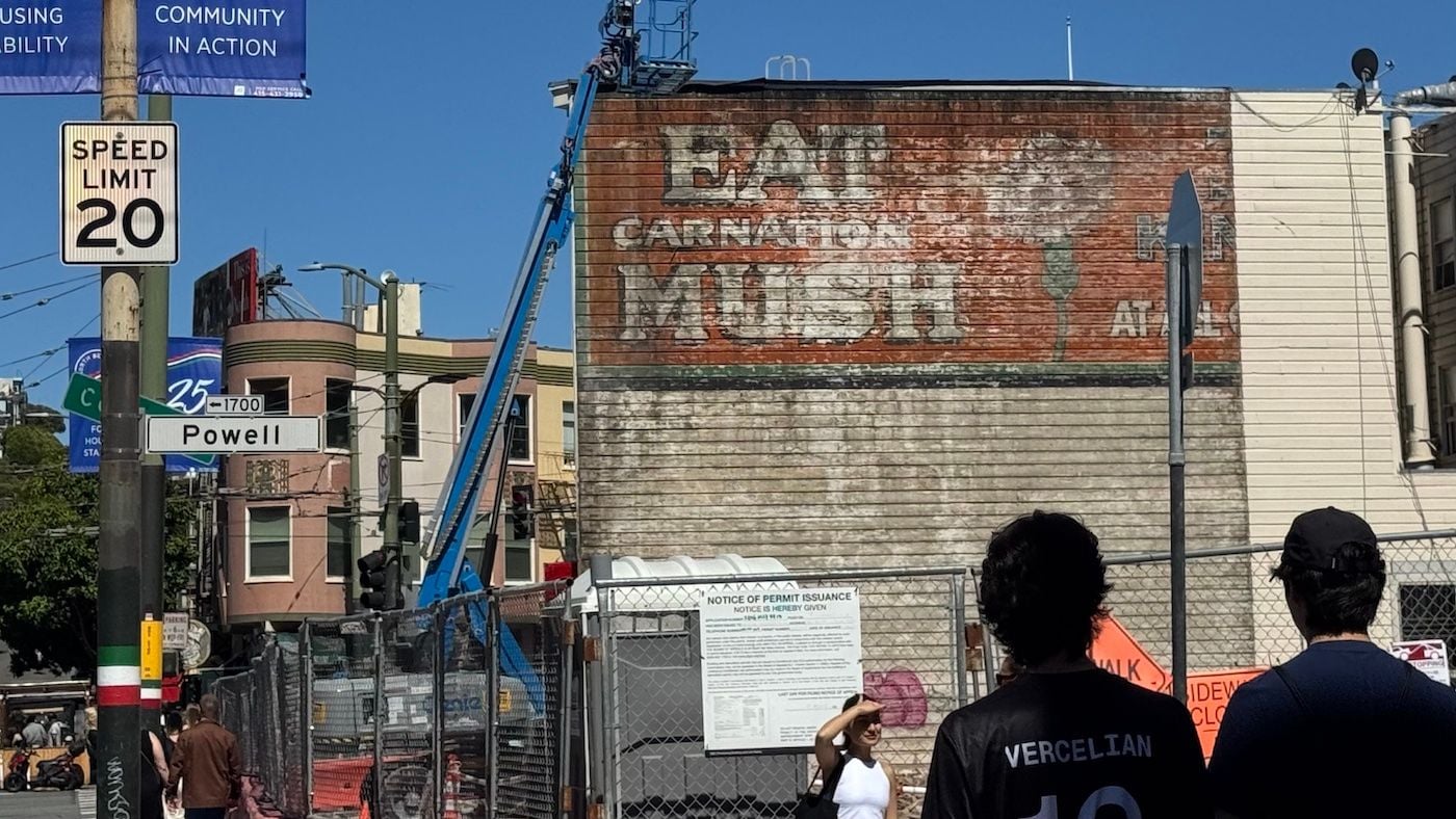 Verdi Building Demolition In North Beach Reveals Long-Hidden ‘Ghost Sign’ From Over 100 Years Ago