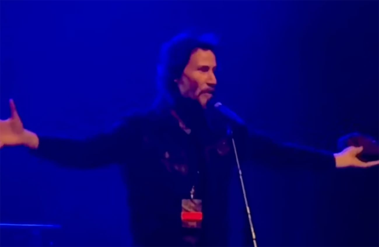 Keanu Reeves Popped Into the Warfield Monday for Peter Hook & The Light