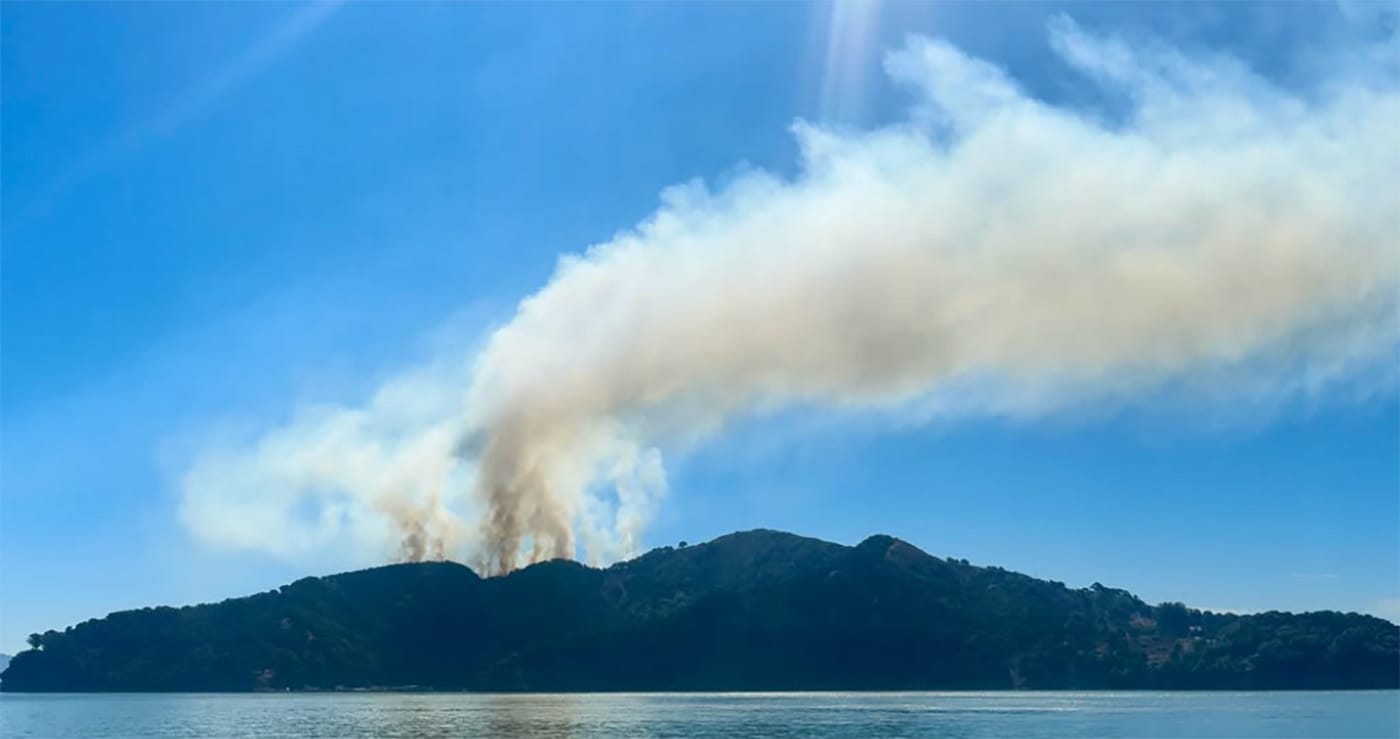 Smoke From Another Prescribed Burn on Angel Island Hovers Over SF